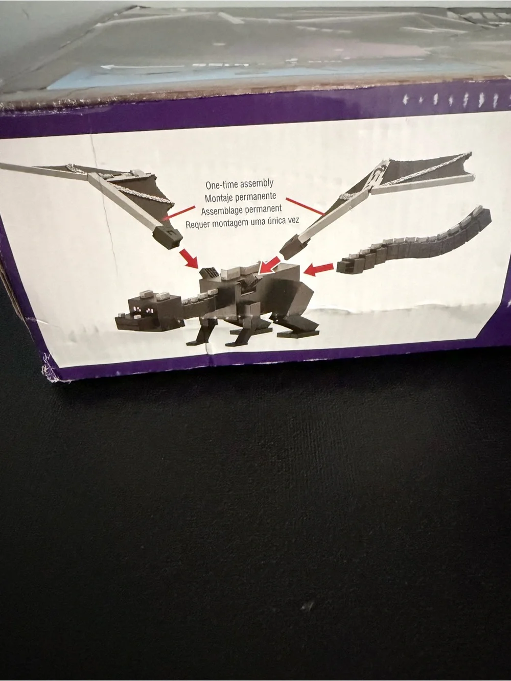 Minecraft Dragon's Breath Attack Ender Dragon Figure - Purple